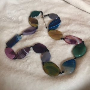 Spectacular Agate Necklace multicolored